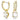Swarovski Stilla Hoop Earrings Pear Cut White Gold-Tone Plated